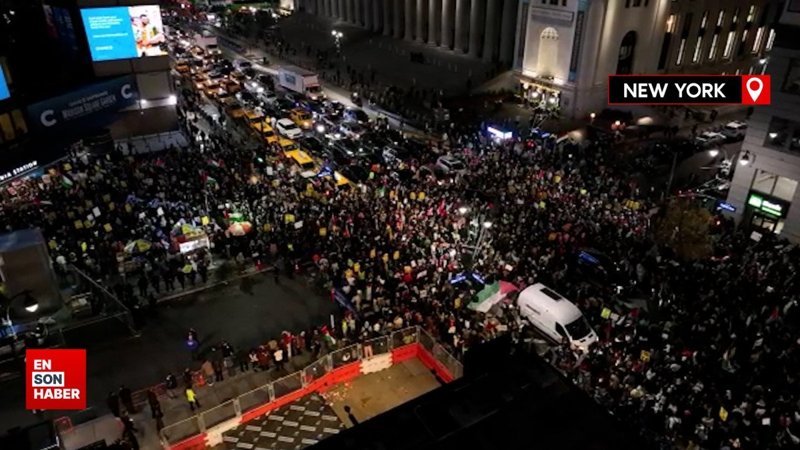 Gazze'ye saldıran İsrail'e New York'ta tepki