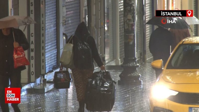 İstanbul'da beklenen yağış başladı