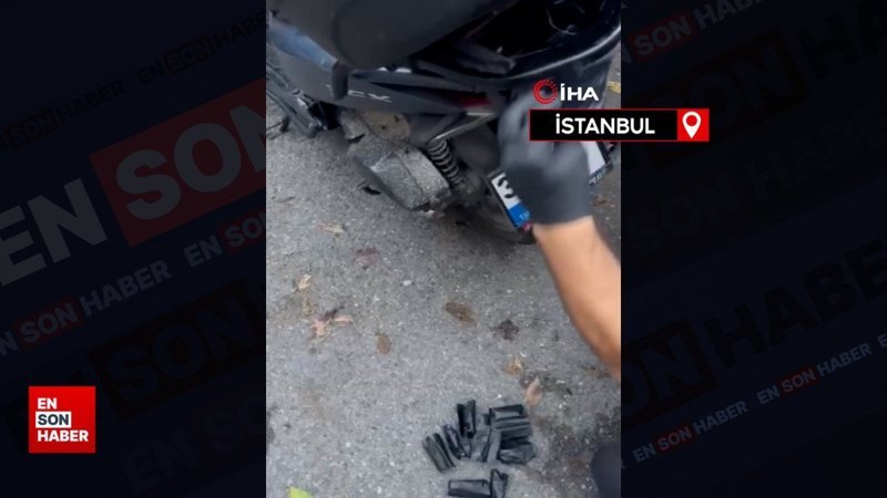 Beşiktaş'ta akılalmaz uyuşturucu zulası kamerada: Telli düzenekten esrar fışkırdı
