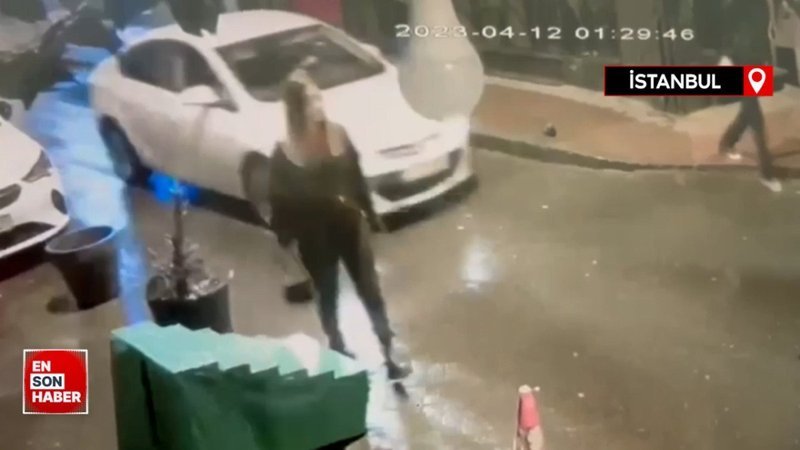 Cihangir’de genç kıza kapkaç kamerada