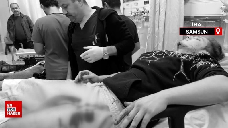 Samsun'da bıçaklı saldırıya uğrayan 2 arkadaş hastanelik oldu