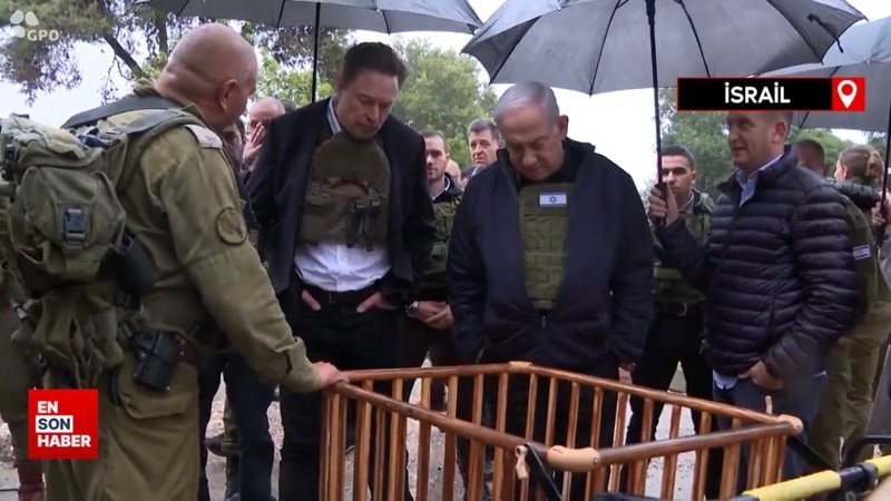 Elon Musk İsrail'de: Netanyahu ile Kfar Aza beldesini gezdi