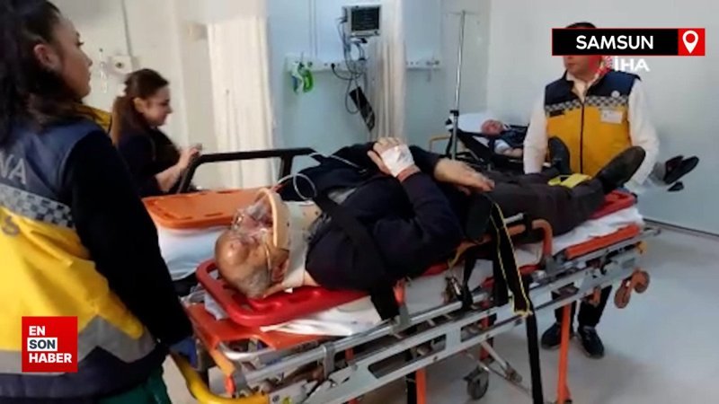 Samsun'da kamyondan kafasına demir su borusu düştü