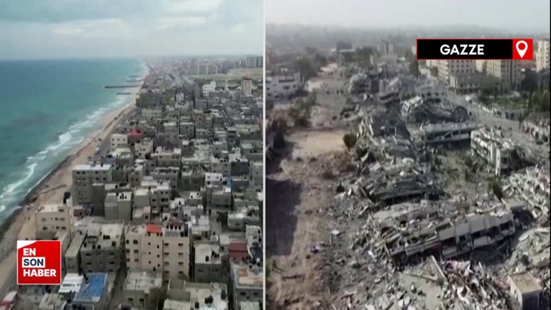 Gazze'den eser kalmadı: Savaştan öncesi ve sonrası kamerada