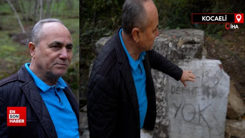 Kocaeli'de defineciler talan edince köylüler çareyi define yok yazmakla buldu