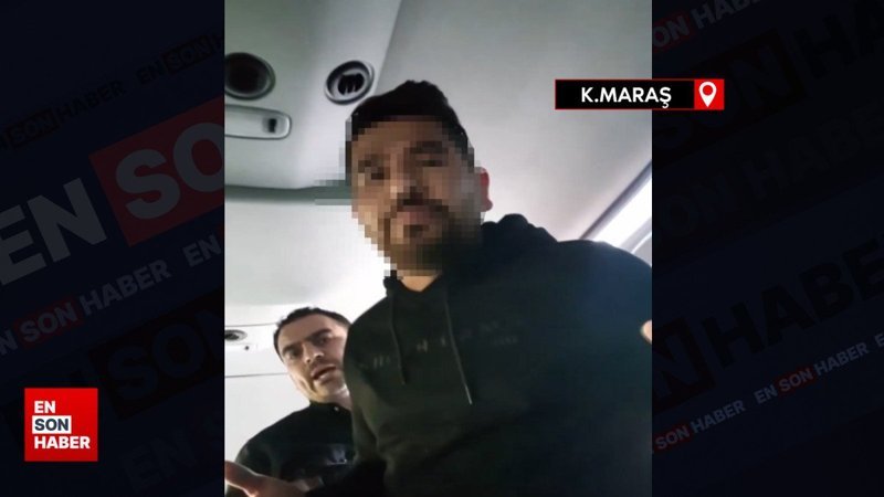 Kahramanmaraş'ta Filistin şalından rahatsız olan sürücü