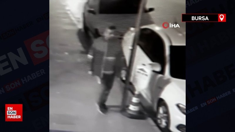 Bursa'da duba hırsızı kamerada
