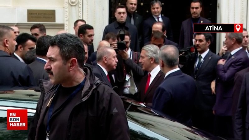 Cumhurbaşkanı Erdoğan'dan Türkiye'nin Atina Büyükelçiliğine ziyaret
