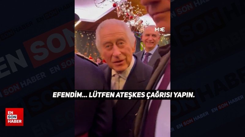 Filistin destekçisi kadından Kral Charles'a Gazze çağrısı