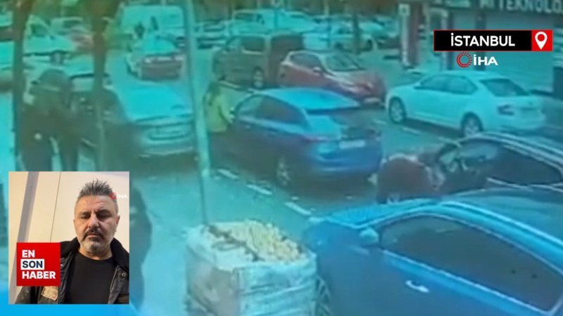 İstanbul'da kadın sürücü aracı boydan boya çizdi