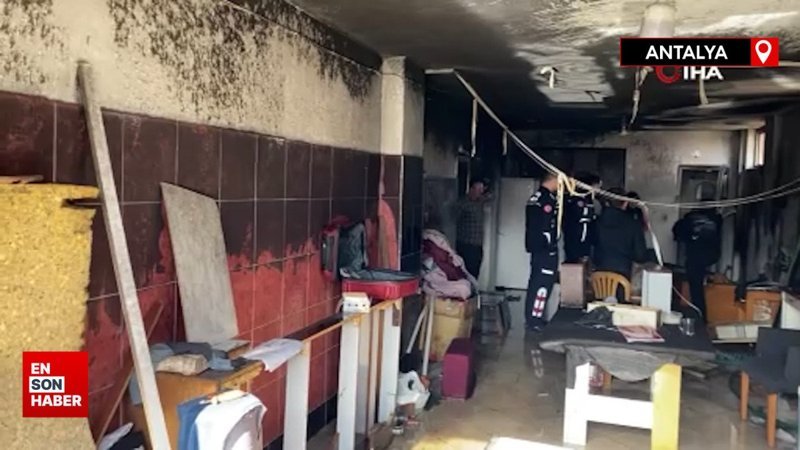 Antalya'da mobilya atölyesinde yangın
