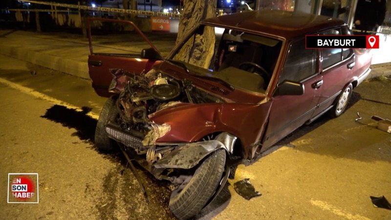 Bayburt’ta trafik kazası: 1 ölü, 1 ağır yaralı