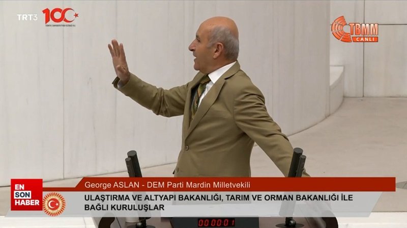 DEM Partili George Aslan TBMM'de süryanice konuştu