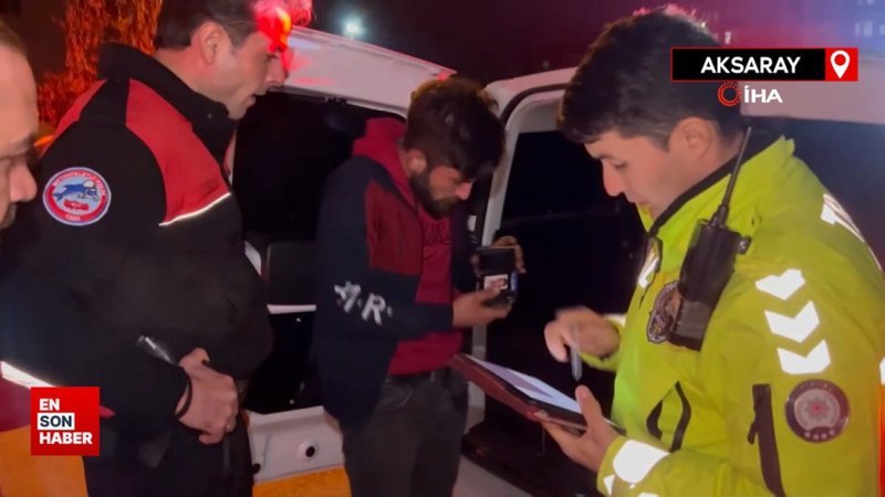 Aksaray’da kovalamaca sonucu yakalanan sürücü: Bana anons ettiğini ayıkmadım