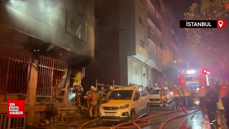 Esenler'de iş yerinde yangın