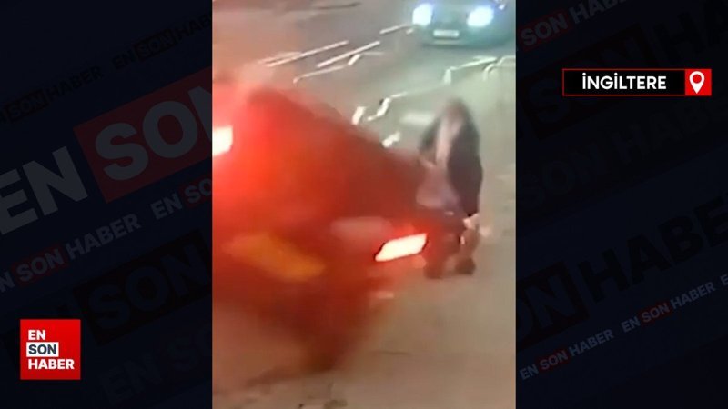 İngiltere'de devrilen arabanın altında kalmaktan kıl payı kurtuldular