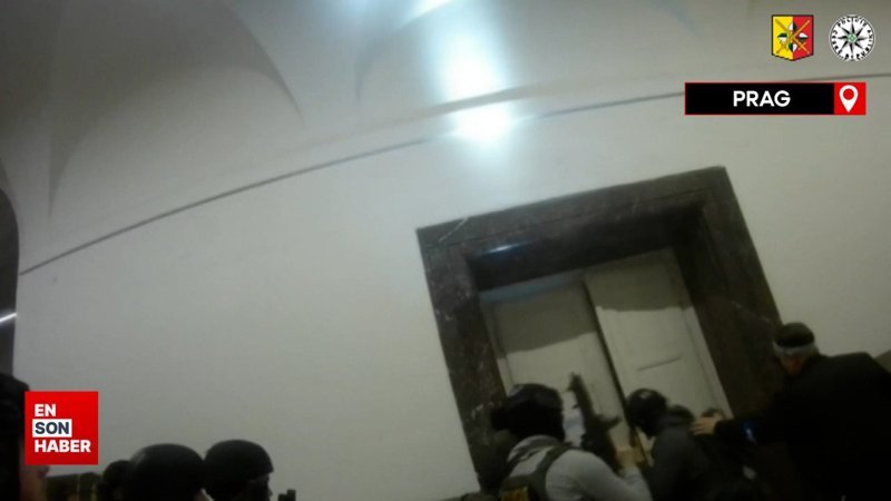 Prag polisi yapılan saldırıya ilişkin operasyon görüntülerini paylaştı