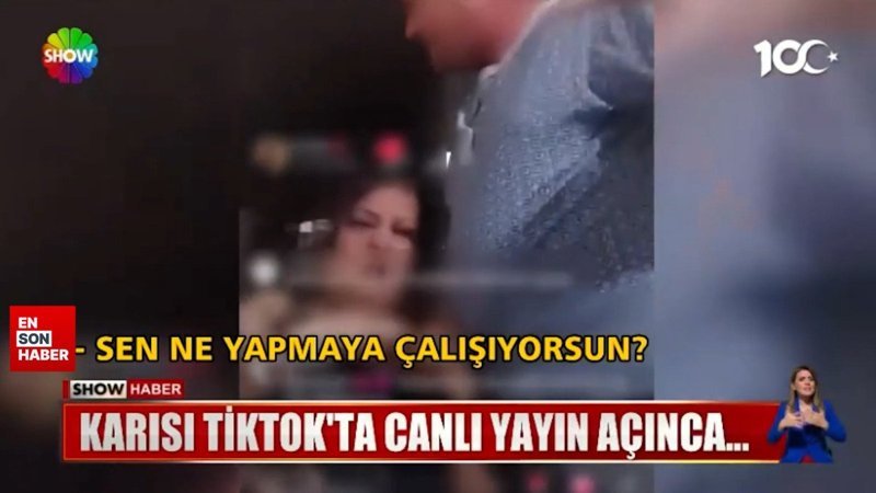 TikTok yayını yapan eşini canlı yayında dövdü