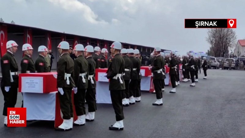 Pençe-Kilit şehitleri, Şırnak'taki törenin ardından memleketlerine uğurlandı