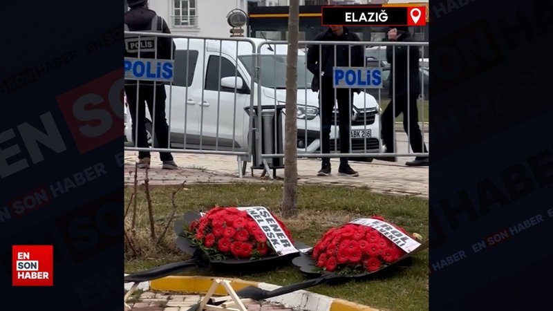 Elazığ’da şehit cenazesinde İYİ Parti'nin çelengi yere atıldı