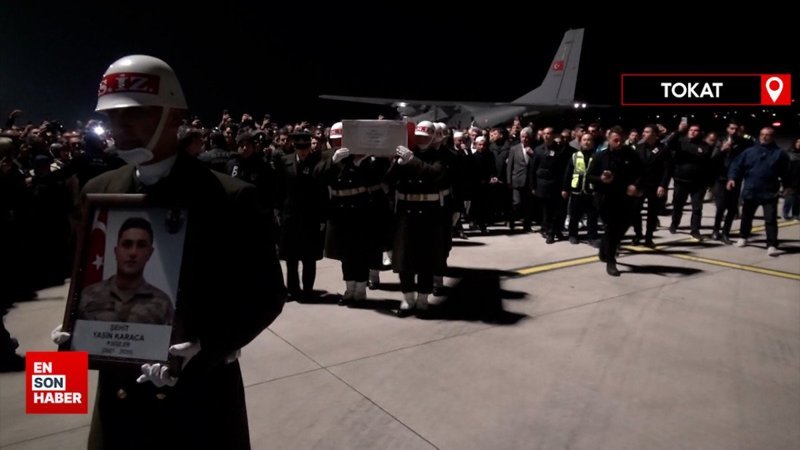 Şehit Er Yasin Karaca'nın naaşı Tokat'a getirildi