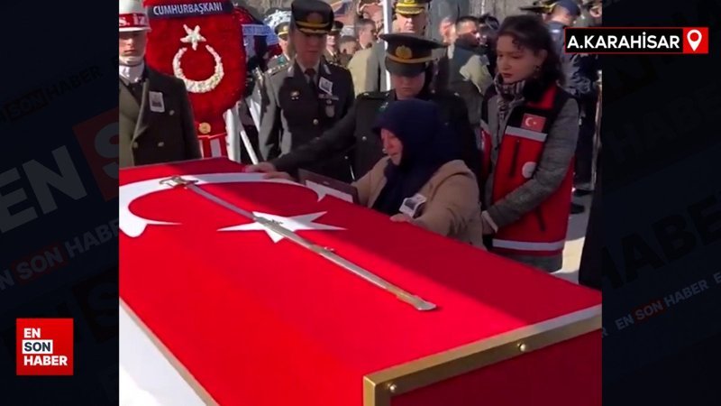 Afyonkarahisar’da şehit annesinin oğluna son vedası