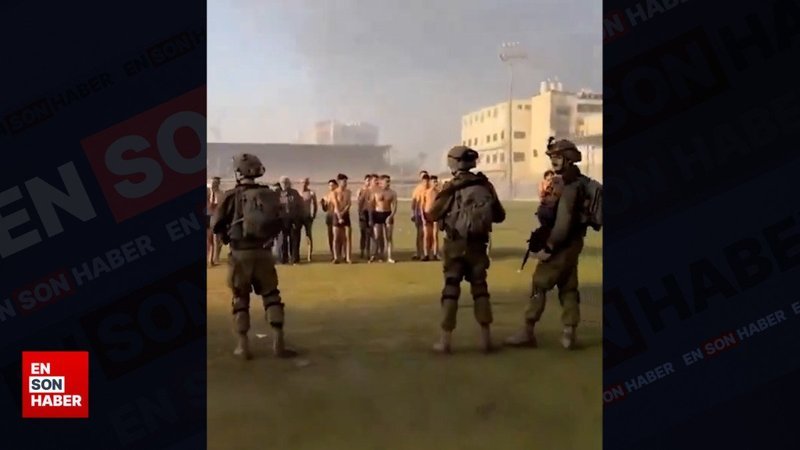 İsrail askerleri, Filistinlileri stadyumda yarı çıplak teşhir etti