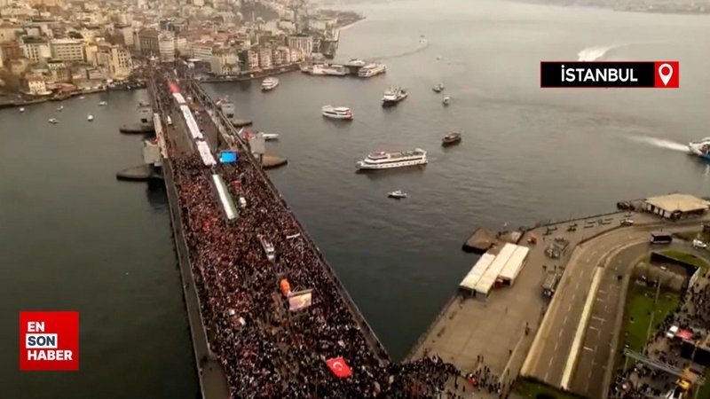 İstanbul'da 'Şehitlerimize Rahmet, Filistin'e Destek, İsrail'e Lanet' yürüyüşü