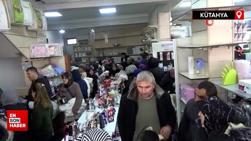 Kütahya'da mağaza indirimi izdihama neden oldu