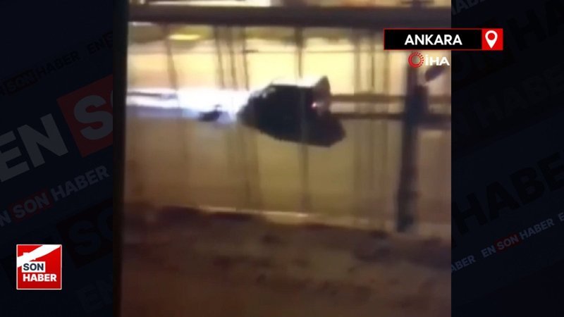 Ankara'da kavga ettiği kişiyi otomobille ezen sürücü kamerada