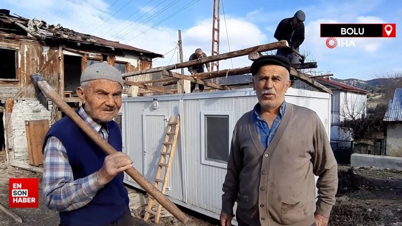 Bolu'da İrfan dedenin konteyner mutluluğu