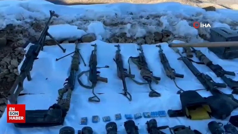 Pençe Kilit Operasyonu bölgesinde çok sayıda silah ve mühimmat ele geçirildi