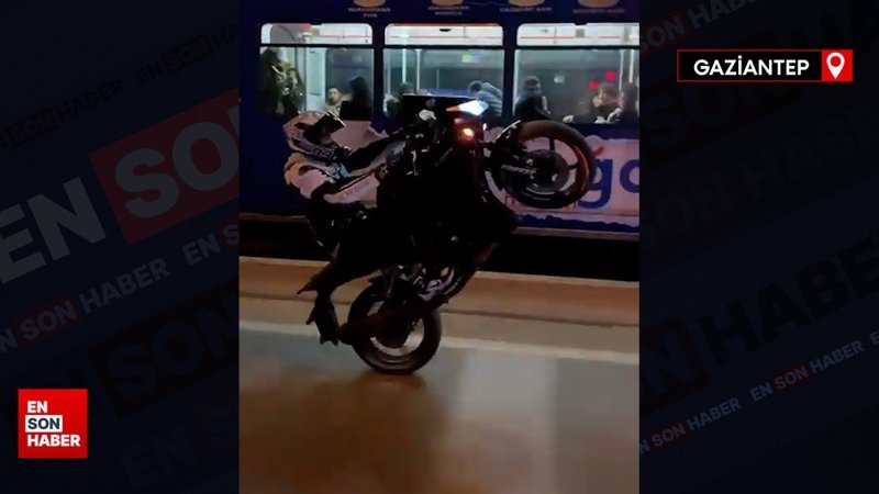 Gaziantep'te trafiği tehlikeye sokan motosiklet sürücüsüne ceza