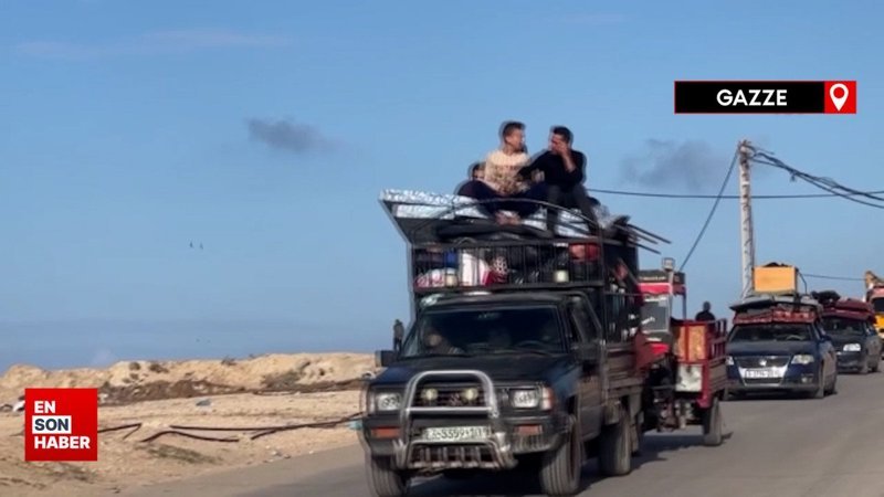 Refah kentine göç eden Filistinliler