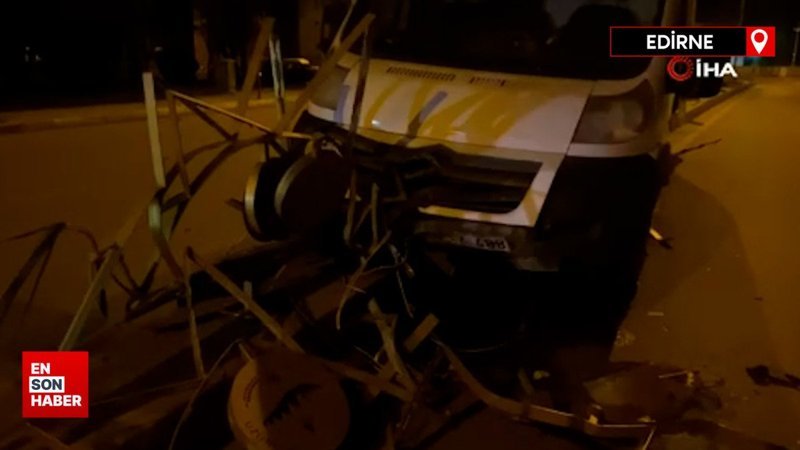 Edirne'de bariyerlere çarpıp kaçan alkollü sürücü, polisleri uğraştırdı