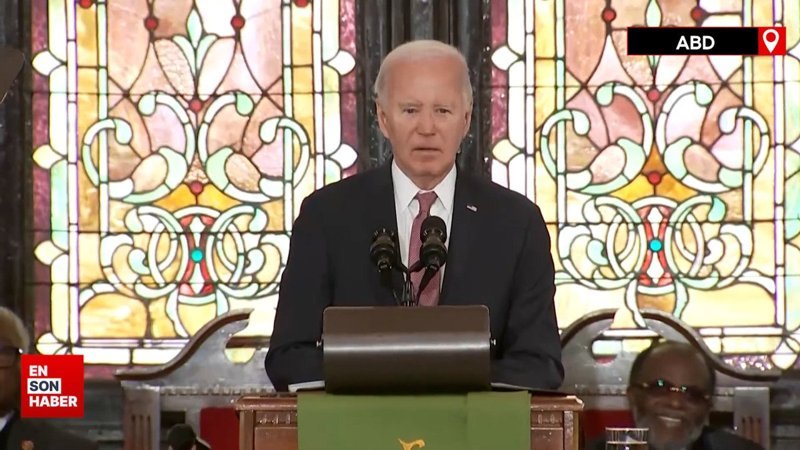 İsrail'in katliamlarını protesto edildi: Joe Biden'ın konuşması kesildi