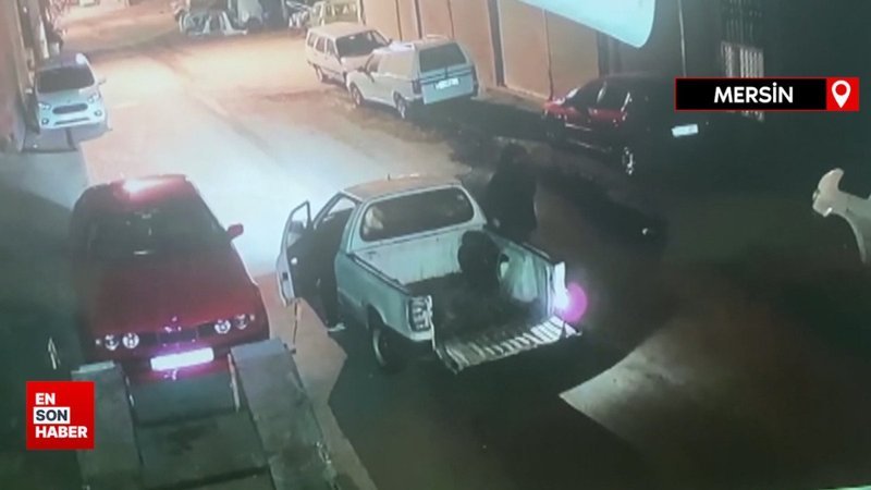 Mersin'de oto tamirhanesinin rampasını çaldılar