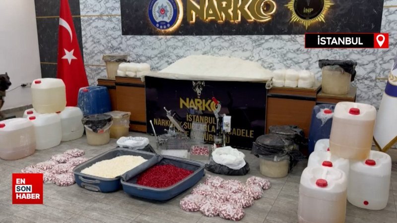 Narkogüç-42 operasyonunda ele geçirilen uyuşturucular sergilendi