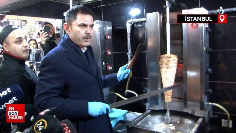 AK Parti İBB Başkan Adayı Murat Kurum, döner kesti