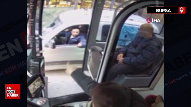 Bursa'da yol isteyen otobüs şoförü saldırıya uğradı