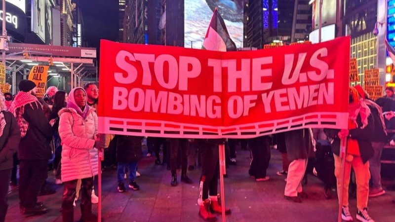 ABD'de Beyaz Saray önünde Yemen protestosu
