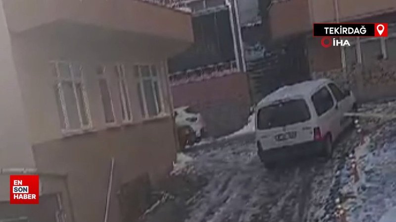 Tekirdağ’da yollar adeta buz pistine döndü