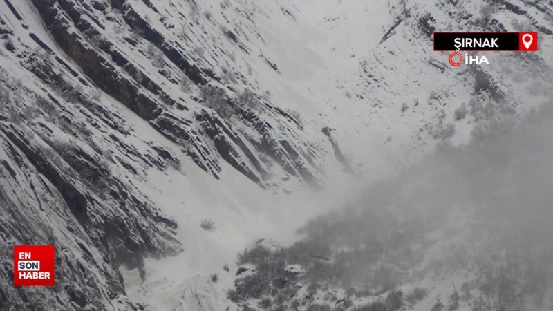 Şırnak Beytüşşebap'ın yüksek bölgesinde çığ düştü