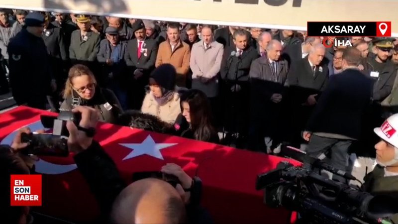 Aksaraylı şehit üsteğmen gözyaşlarıyla son yolculuğuna uğurlandı