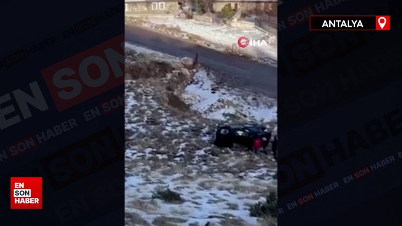 Antalya'da SUV tipi araç uçurumdan uçtu, korku dolu anlar