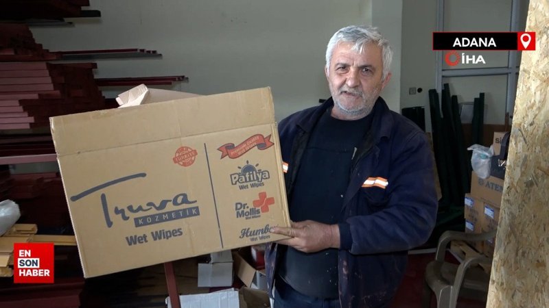 Adana'da televizyon siparişi verdi, bez geldi