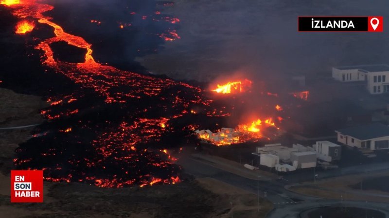 İzlanda’da patlayan yanardağ yerleşim yerlerine ulaştı