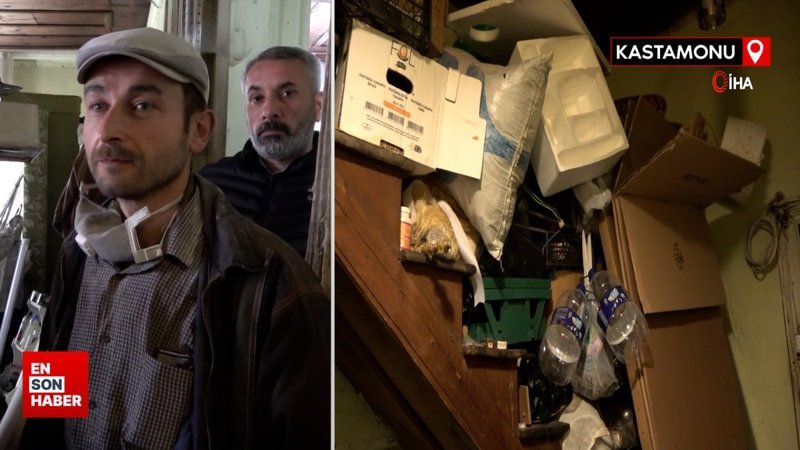 Kastamonu'da biriktirdiği eşyalar evi çöpe çevirdi