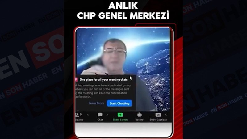 CHP'li Engin Altay'ın uzay temalı arka planı akıllara geldi
