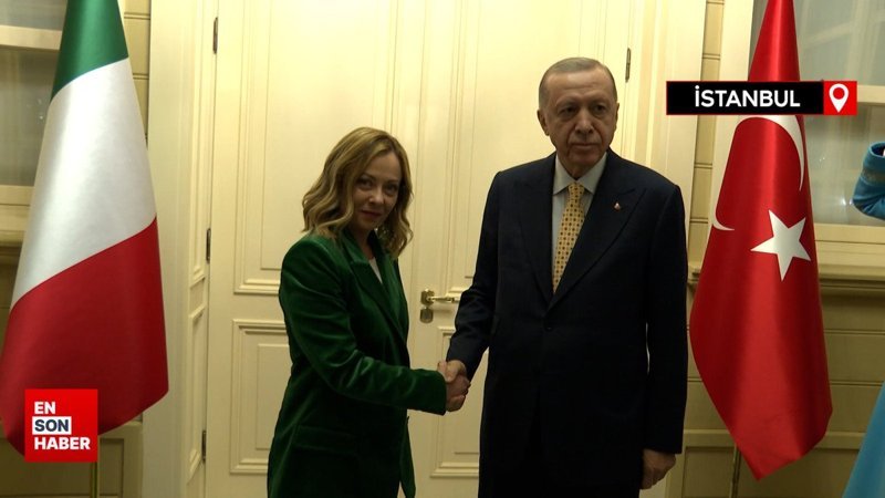 Cumhurbaşkanı Erdoğan, İtalya Başbakanı Meloni'yi kabul etti